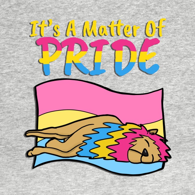 Pansexual Pride Lion- With Text by marzipanpond